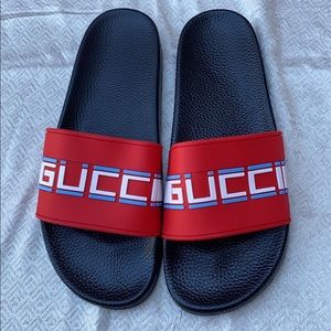 Gucci Red Slides Pursuits